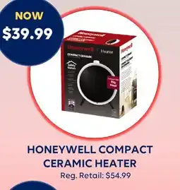 Wellwise by Shoppers HONEYWELL COMPACT CERAMIC HEATER offer