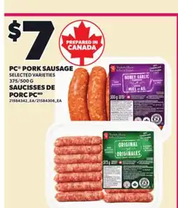 Independent City Market PC PORK SAUSAGE, 375/500 G offer