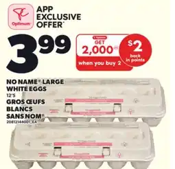 Independent City Market NO NAME LARGE WHITE EGGS, 12'S offer