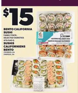 Independent City Market BENTO CALIFORNIA SUSHI, 470/645 G offer