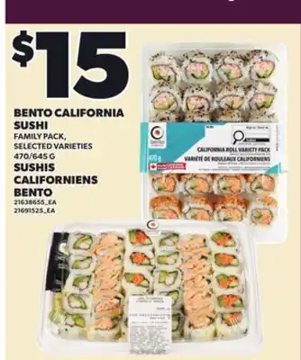 Independent City Market BENTO CALIFORNIA SUSHI, 470/645 G offer