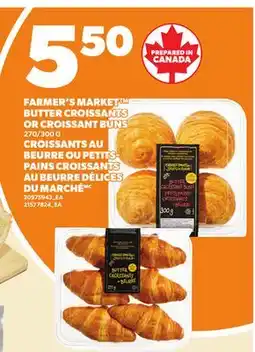 Independent City Market FARMER'S MARKET BUTTER CROISSANTS OR CROISSANT BUNS, 270/300 G offer