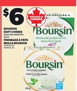 Independent City Market BOURSIN SOFT CHEESE, 150 G offer