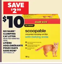Independent City Market NO NAME CLUMPING CAT LITTER, 18 KG offer