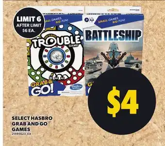 Independent City Market SELECT HASBRO GRAB AND GO GAMES offer