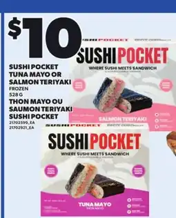 Independent City Market SUSHI POCKET TUNA MAYO OR SALMON TERIYAKI, 528 G offer