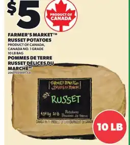 Independent City Market FARMER'S MARKET RUSSET POTATOES, 10 LB BAG offer