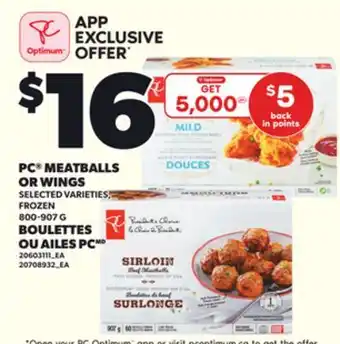 Independent City Market PC MEATBALLS OR WINGS OR WINGS offer