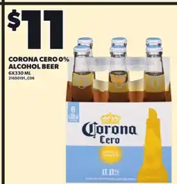 Independent City Market CORONA CERO 0% ALCOHOL BEER, 6X330 ML offer