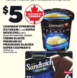 Independent City Market CHAPMAN'S PREMIUM ICE CREAM, 1L OR SUPER NOVELTIES 6-20'S offer