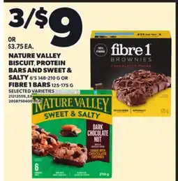 Independent City Market NATURE VALLEY BISCUIT, PROTEIN BARS AND SWEET & SALTY, 6'S 148-210 G OR FIBRE 1 BARS, 125-175 G offer