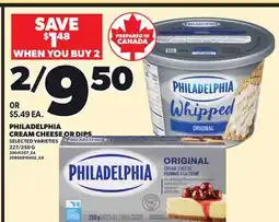 Independent City Market PHILADELPHIA CREAM CHEESE OR DIPS, 227/250 G offer