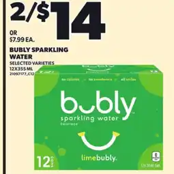Independent City Market BUBLY SPARKLING WATER, 12X355 ML offer