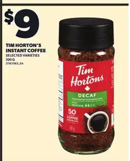 Independent City Market TIM HORTON'S INSTANT COFFEE, 100 G offer