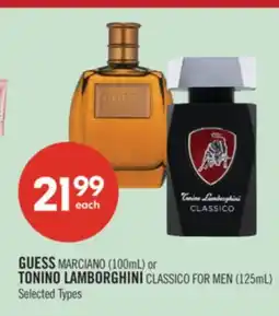 Shoppers Drug Mart GUESS MARCIANO (100mL) or TONINO LAMBORGHINI CLASSICO FOR MEN (125mL) offer