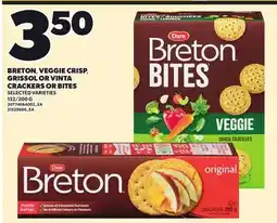 Independent City Market BRETON VEGGIE CRISP, GRISSOL OR VINTA CRACKERS OR BITES, 132/200 G offer