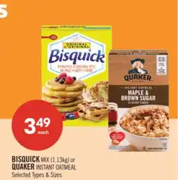 Shoppers Drug Mart BISQUICK MIX (1.13kg) or QUAKER INSTANT OATMEAL offer