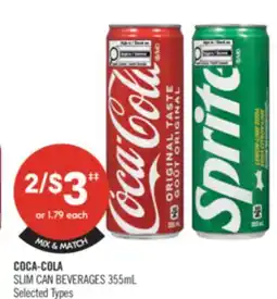 Shoppers Drug Mart COCA-COLA SLIM CAN BEVERAGES 355mL offer