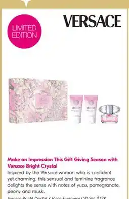 Shoppers Drug Mart Versace Bright Crystal 3-Piece Fragrance Gift Set offer