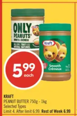 Shoppers Drug Mart KRAFT PEANUT BUTTER offer