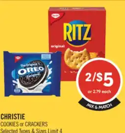 Shoppers Drug Mart CHRISTIE COOKIES or CRACKERS offer