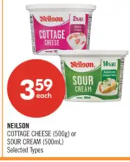 Shoppers Drug Mart NEILSON COTTAGE CHEESE (500g) or SOUR CREAM (500mL) offer