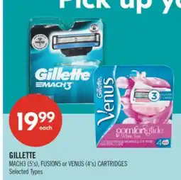 Shoppers Drug Mart GILLETTE MACH3 (5's), FUSION5 or VENUS (4's) CARTRIDGES offer
