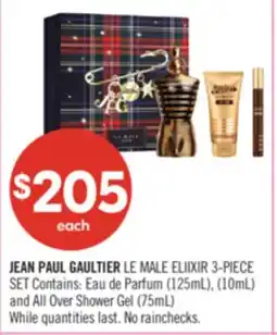 Shoppers Drug Mart JEAN PAUL 3-PIECE SET Contains: 125mL), (10mL) and All Over Shower Gel (75mL) offer