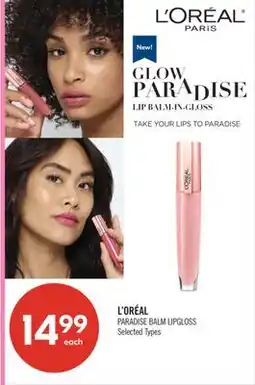 Shoppers Drug Mart L'ORÉAL PARADISE BALM LIPGLOSS offer