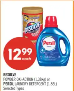 Shoppers Drug Mart RESOLVE POWDER OXI-ACTION (1.38kg) or PERSIL LAUNDRY DETERGENT (1.86L) offer