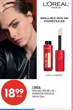 Shoppers Drug Mart L'ORÉAL INFALLIBLE SKIN INK 2-IN-1 FOUNDATION CONCEALER offer