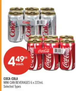 Shoppers Drug Mart COCA-COLA MINI CAN BEVERAGES offer