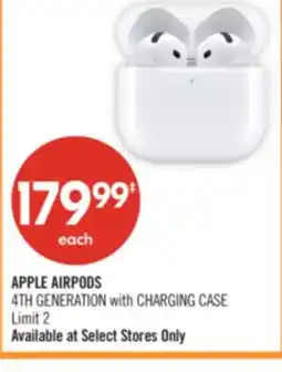 Shoppers Drug Mart APPLE AIRPODS 4TH GENERATION with CHARGING CASE offer