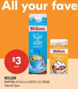 Shoppers Drug Mart NEILSON WHIPPING (473mL) or COFFEE (1L) CREAM offer