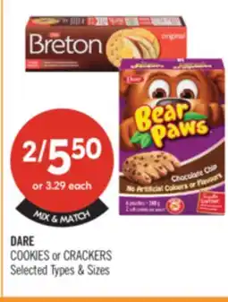 Shoppers Drug Mart DARE COOKIES or CRACKERS offer