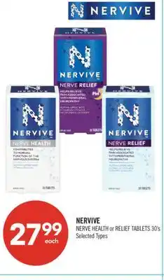 Shoppers Drug Mart NERVIVE NERVE HEALTH or RELIEF TABLETS offer