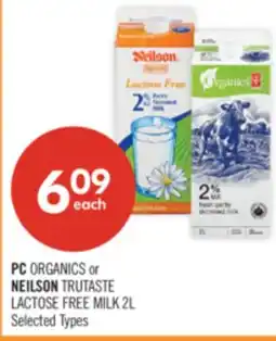 Shoppers Drug Mart PC ORGANICS or NEILSON TRUTASTE LACTOSE FREE MILK 2L offer