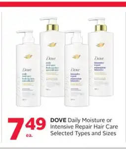 Rexall DOVE Daily Moisture or Intensive Repair Hair Care offer