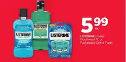 Rexall LISTERINE Classic Mouthwash 1L or Pocketpaks offer
