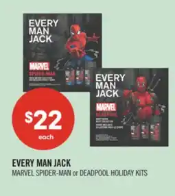 Shoppers Drug Mart EVERY MAN JACK MARVEL SPIDER-MAN or DEADPOOL HOLIDAY KITS offer