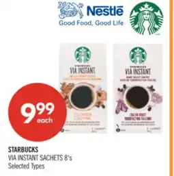 Shoppers Drug Mart STARBUCKS VIA INSTANT SACHETS offer