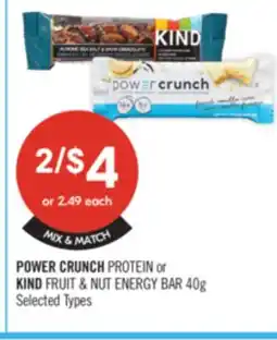 Shoppers Drug Mart POWER CRUNCH PROTEIN or KIND FRUIT & NUT ENERGY BAR offer