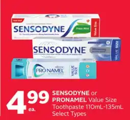 Rexall SENSODYNE or PRONAMEL Value Size Toothpaste 110mL-135mL offer