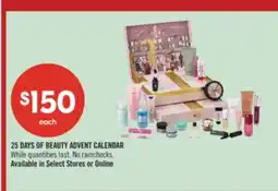 Shoppers Drug Mart 25 DAYS OF BEAUTY ADVENT CALENDAR offer