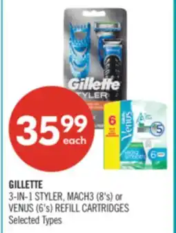Shoppers Drug Mart GILLETTE 3-IN-1 STYLER, MACH3 (8's) or VENUS (6's) REFILL CARTRIDGES offer