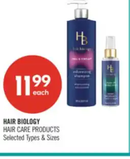 Shoppers Drug Mart HAIR BIOLOGY HAIR CARE PRODUCTS offer