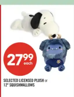Shoppers Drug Mart SELECTED LICENSED PLUSH or 12 SQUISHMALLOWS offer