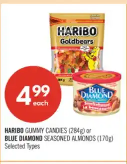 Shoppers Drug Mart HARIBO GUMMY CANDIES (284g) or BLUE DIAMOND SEASONED ALMONDS (170g) offer