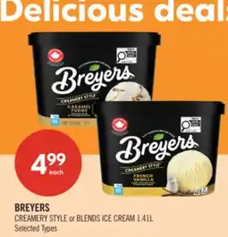 Shoppers Drug Mart BREYERS CREAMERY STYLE or BLENDS ICE CREAM offer