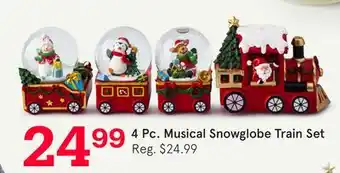 Kitchen Stuff Plus 4 Pc. Musical Snowglobe Train Set offer